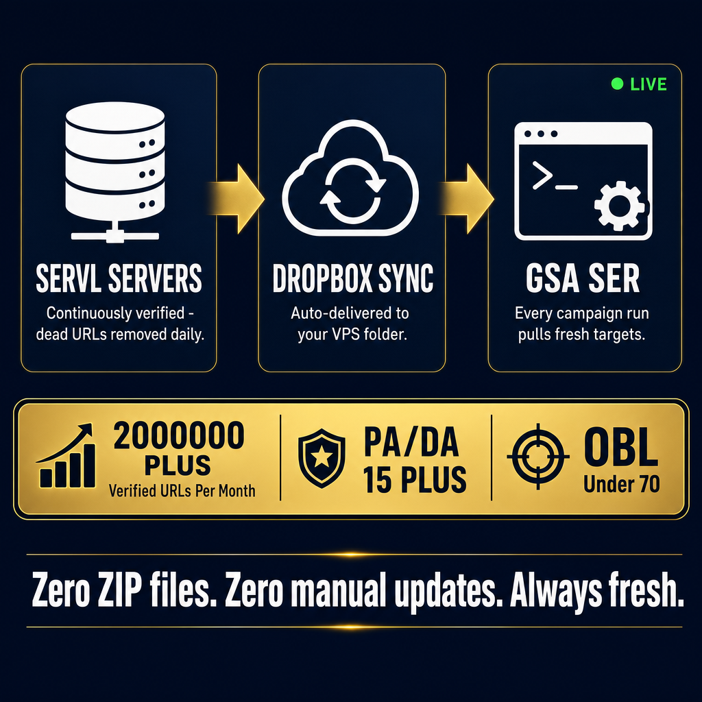How SER Verified Lists AutoSync delivers fresh targets to GSA SER via Dropbox in real time